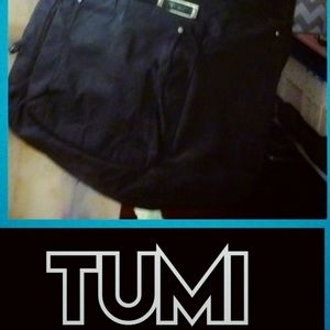 TUMI Black nylon cross over purse